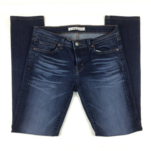 J Brand Womens Dark Wash Skinny Jeans Size 28  Made In USA - Picture 2 of 11